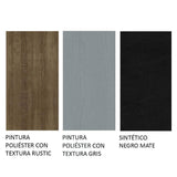 Juego de Comedor Mesa Tablero de Madera 4 Sillas Marrón/Gris/Negro Samara Madesa