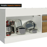 Cocina Integral 350cm Blanco/Marrón Glamy Madesa 01