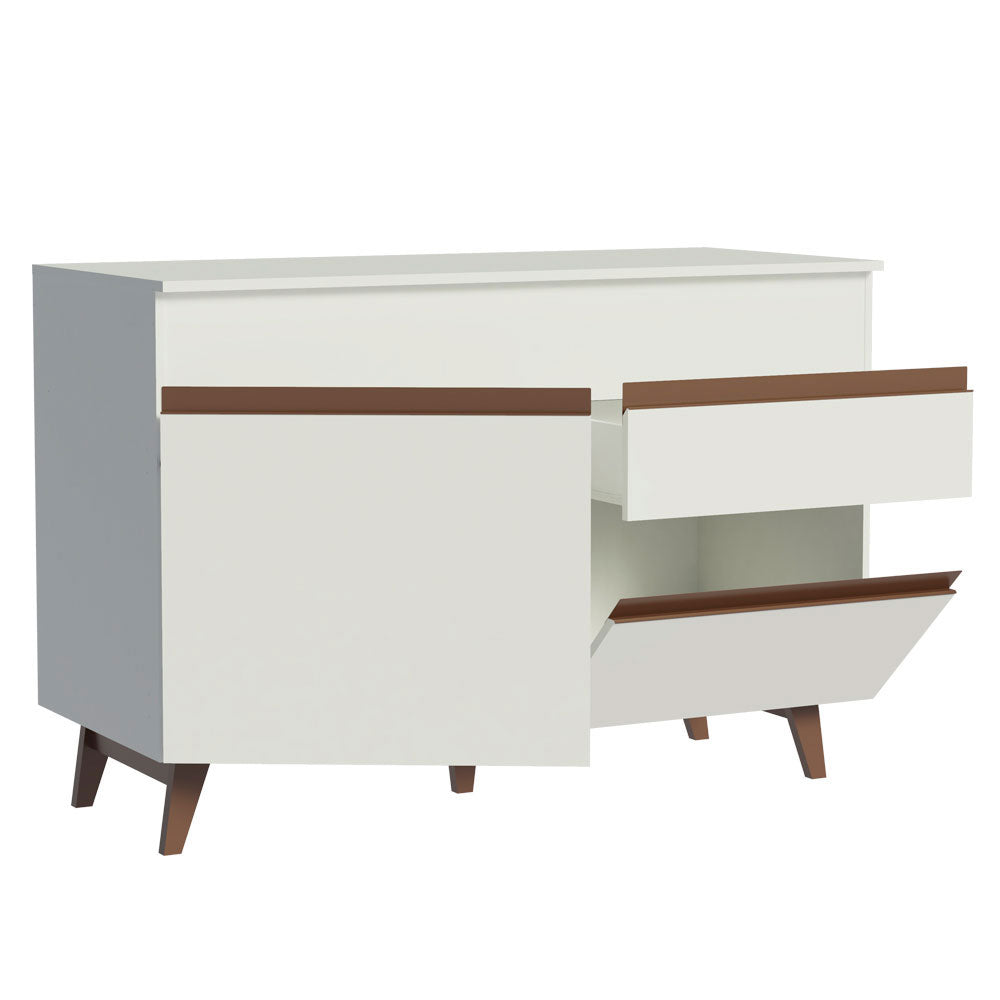 Gabinete Bajo para Fregadero 120 cm 2 Puertas 1 Cajón Blanco Reims Madesa