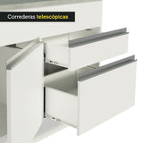 Mueble de Cocina 2 Puertas 3 Cajones 150cm Glamy Madesa - Blanco