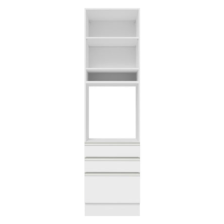 Mueble de Cocina para Horno Madesa Glamy 60 cm 1 Puerta y 3 Cajones Blanco