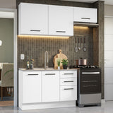 Cocina Compacta 180cm Blanco Agata Madesa 09