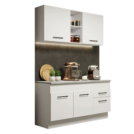 Cocina Compacta 150cm Blanco Agata Madesa 01