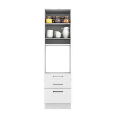 Mueble de Cocina para Horno 60 cm 1 Puerta y 3 Cajones Blanco Agata Madesa