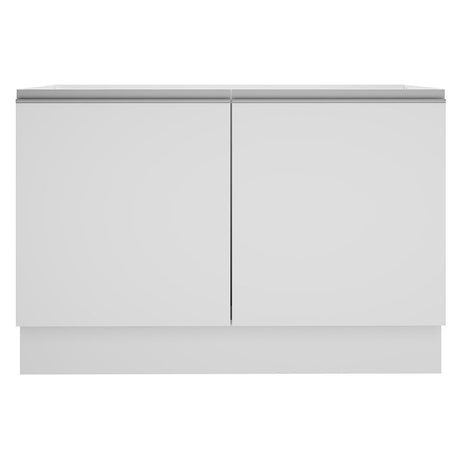 Mueble de Cocina para Fregadero Madesa Glamy 120 cm 2 Puertas (Sin Tablero Ni Fregadero) Blanco