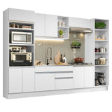 Cocina Integral 330cm Blanco Glamy Madesa 03