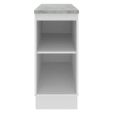 Mueble de Cocina Madesa Glamy 35 cm 1 Puerta Blanco/Marrón