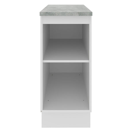 Mueble de Cocina Madesa Glamy 35 cm 1 Puerta Blanco/Marrón