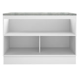 Mueble de Cocina para Fregadero Madesa Glamy 120 cm 2 Puertas (con Tablero) Blanco/Marrón