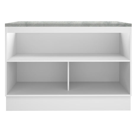 Mueble de Cocina para Fregadero Madesa Glamy 120 cm 2 Puertas (con Tablero) Blanco/Marrón