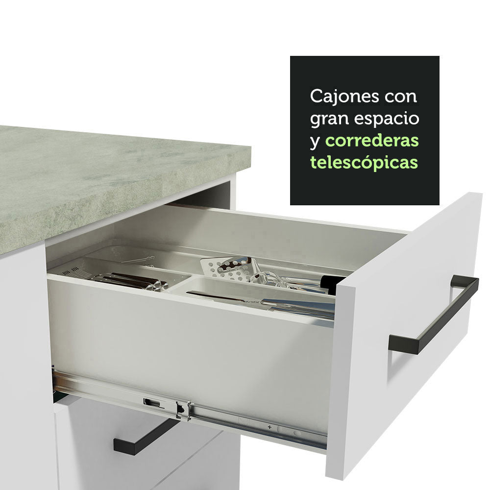 Mueble de Cocina 60 cm 3 Cajones Blanco Agata Madesa