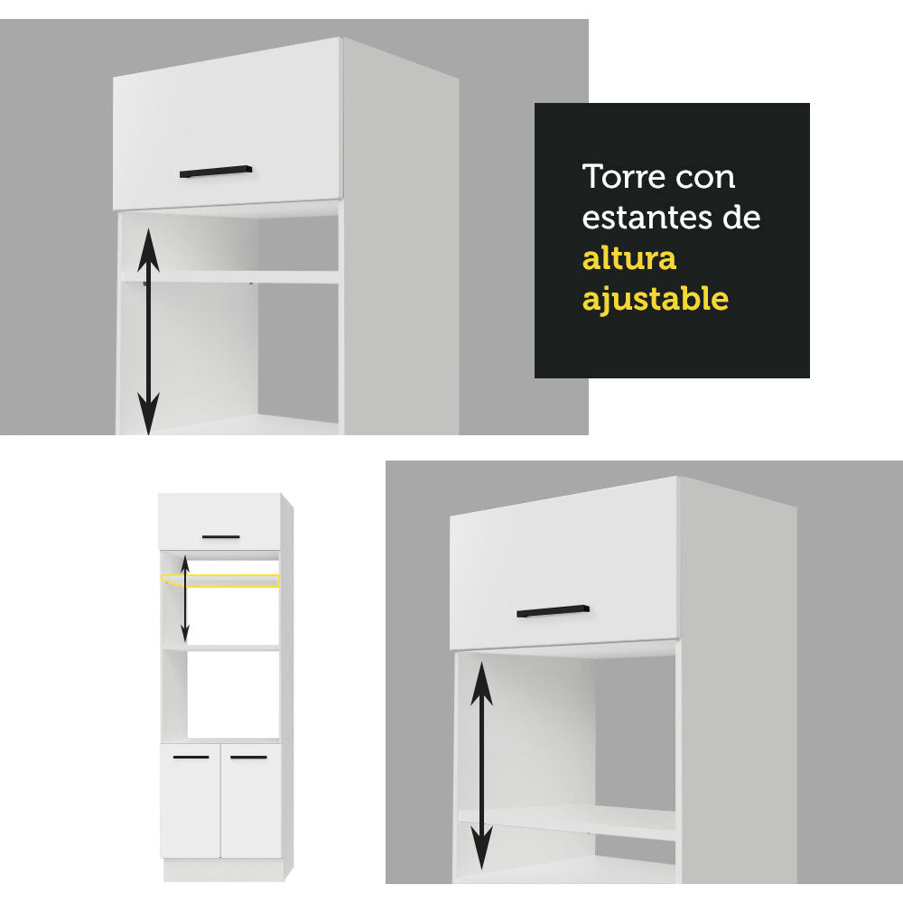 Cocina Integral 270cm Blanco Agata 08