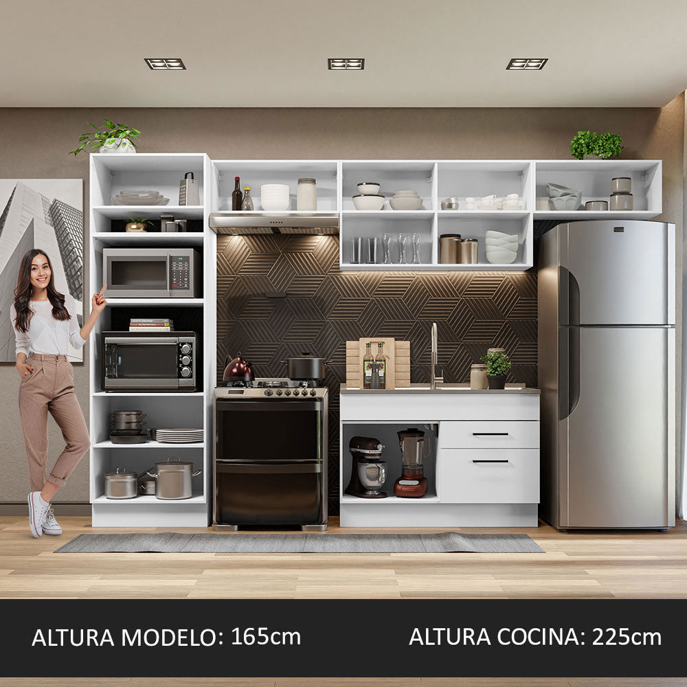 Cocina Integral 350cm Blanco Agata 01