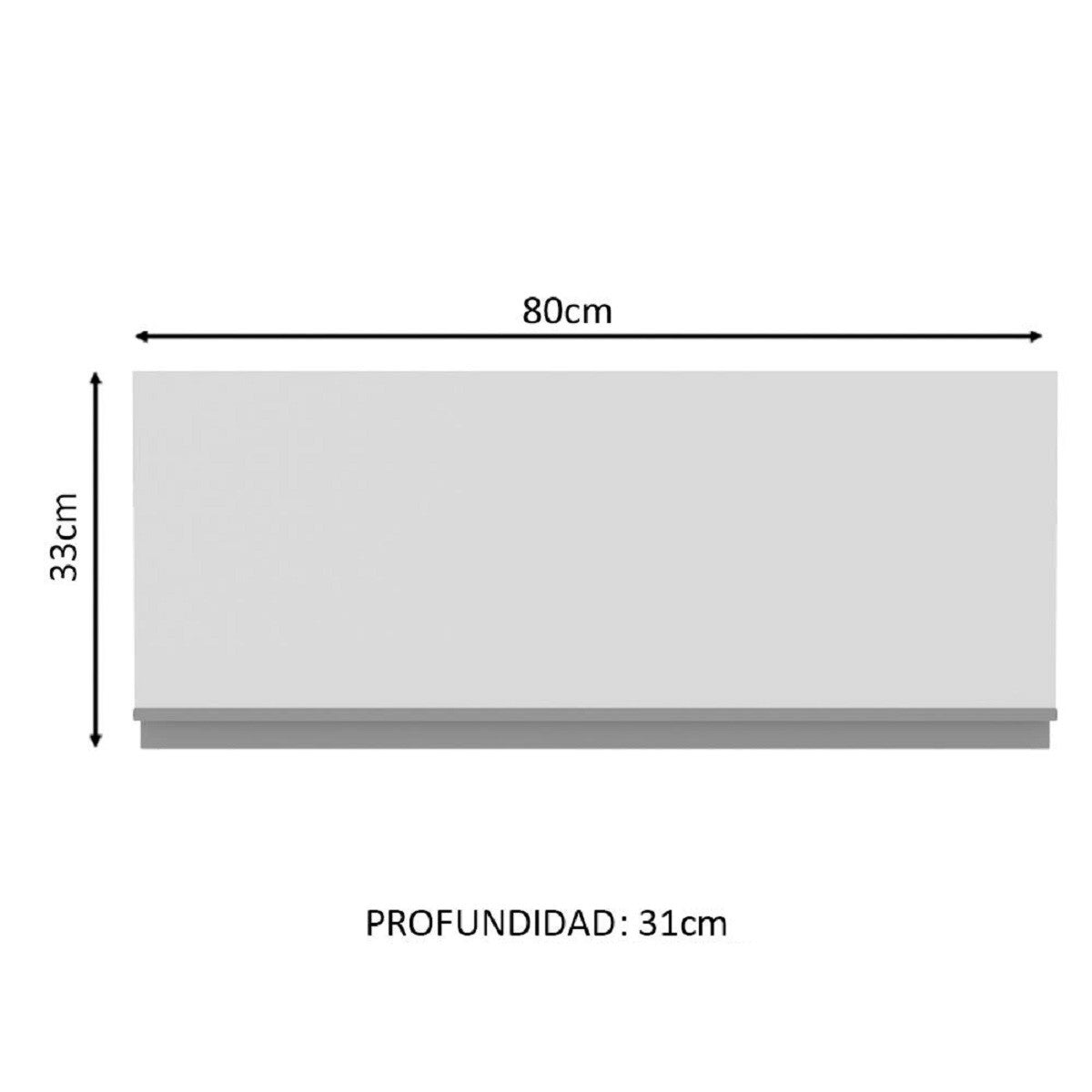 Alacena Madesa Glamy 80 cm 1 Puerta Basculante Blanco