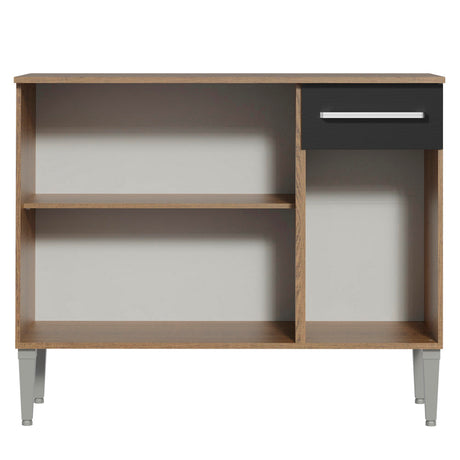 Mueble Mostrador Madesa Emilly 3 Puertas y 1 Cajón - Marron/Negro