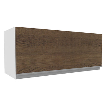 Gabinete Superior 80 cm 1 Puerta Abatible Blanco/Marrón Glamy Madesa