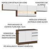 Cocina Integral 280cm Marrón/Blanco Glamy Madesa 01