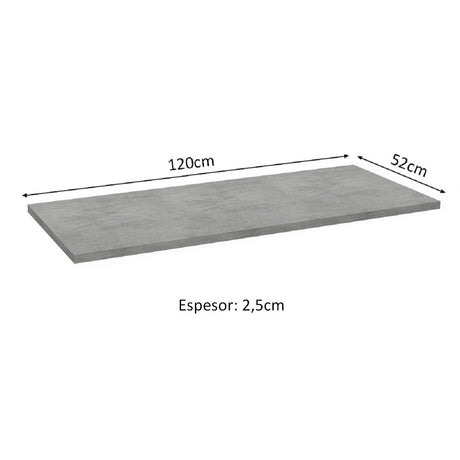 Mesón para Mueble de Cocina 120 cm Madesa Gris