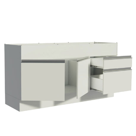 Mueble de Cocina Para Fregadero Madesa Glamy 150 cm 2 Puertas y 2 Cajones (Sin Tablero Ni Fregadero) Blanco