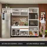 Cocina Integral 260 cm Blanco Reims 01