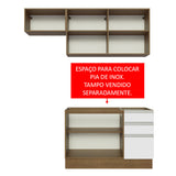 Cocina Compacta 180cm Marrón/Blanco Glamy Madesa 09