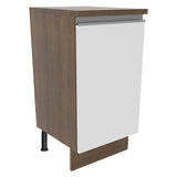 Mueble de Cocina Madesa Glamy 40 cm 1 Puerta Marrón/Blanco