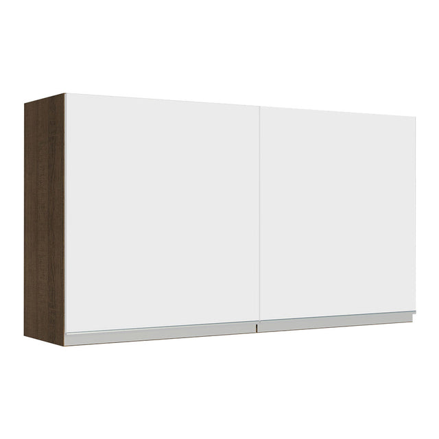 Alacena Madesa Glamy 120 cm 2 Puertas Marron/Blanco