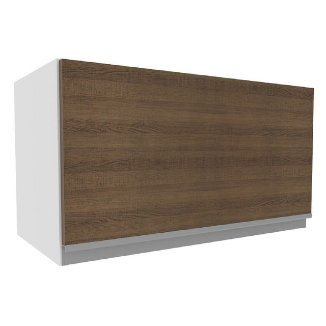 Alacena 60 cm 1 Puerta Basculante Blanco/Marrón Glamy Madesa