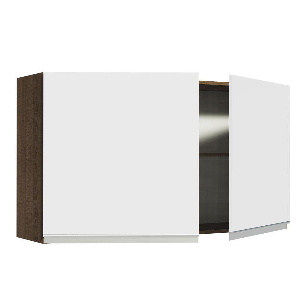 Alacena Madesa Glamy 120 cm 2 Puertas Marron/Blanco