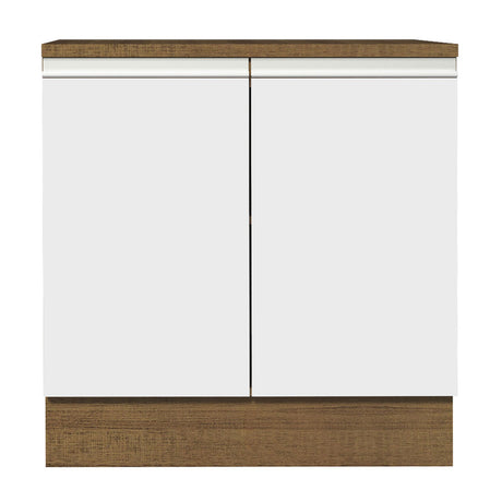 Mueble de Cocina Madesa Glamy 80 cm 2 Puertas Marron/Blanco