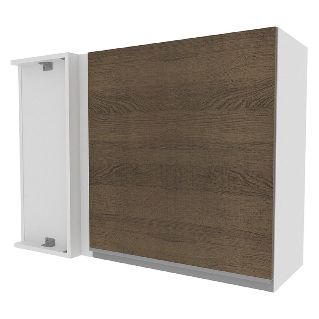 Alacena de Esquina Madesa Glamy 1 Puerta Blanco/Marrón