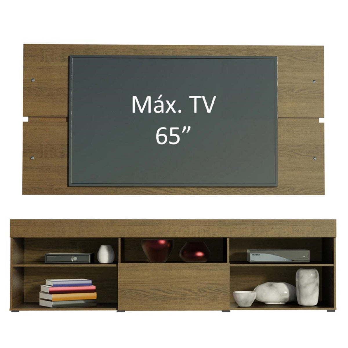 Mueble para TV Madesa Miami Hasta 65 Pulgadas 1 Puerta