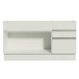 Mueble de Cocina Para Fregadero Madesa Glamy 150 cm 2 Puertas y 2 Cajones (Sin Tablero Ni Fregadero) Blanco