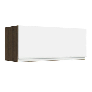 Gabinete Superior 80 cm 1 Puerta Abatible Marrón/Blanco Glamy Madesa