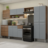 Cocina Integral 293 cm Marrón/Gris Emilly 01