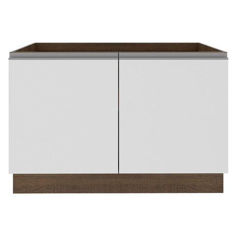 Mueble de Cocina para Fregadero Madesa Glamy 120 cm 2 Puertas (Sin Tablero ni Fregadero) Marrón/Blanco