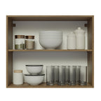 Alacena Madesa Glamy 80 cm 2 Puertas Marrón/Blanco