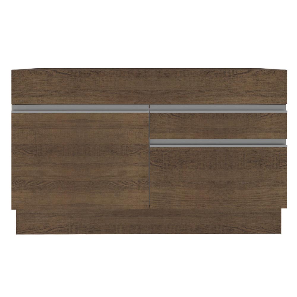 Mueble de Cocina para Fregadero Madesa Glamy 120 cm 1 Puerta y 2 Cajones (Sin Tablero ni Fregadero) Marrón