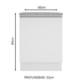 Mueble de Cocina 60 cm Con 1 Puerta Blanco Glamy Madesa