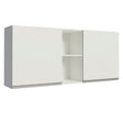 Alacena 150 cm 2 Puertas 2 Nichos Blanco Glamy Madesa