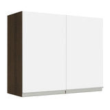 Alacena Madesa Glamy 80 cm 2 Puertas Marrón/Blanco