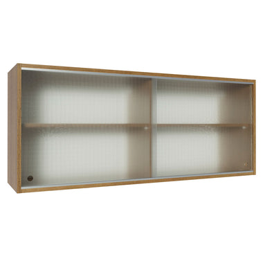 Gabinete Superior 120 cm 2 Puertas Corredizas de Vidrio Marrón Glamy Madesa
