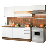 Cocina Integral 280cm Marrón/Blanco Glamy Madesa 03