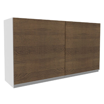 Gabinete Superior 120 cm 2 Puertas Blanco/Marrón Glamy Madesa
