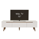 Mueble para TV Madesa Reims Hasta 75 Pulgadas Blanco