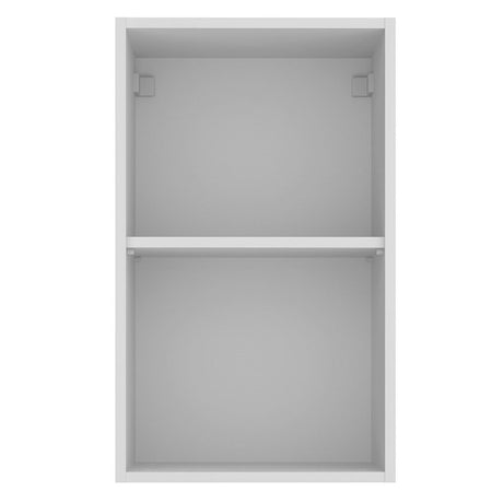 Alacena 40 cm 1 Puerta 2 Compartimentos Blanco/Marrón Glamy Madesa