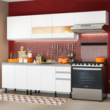 Cocina Integral 280cm Blanco Glamy Madesa 03SR