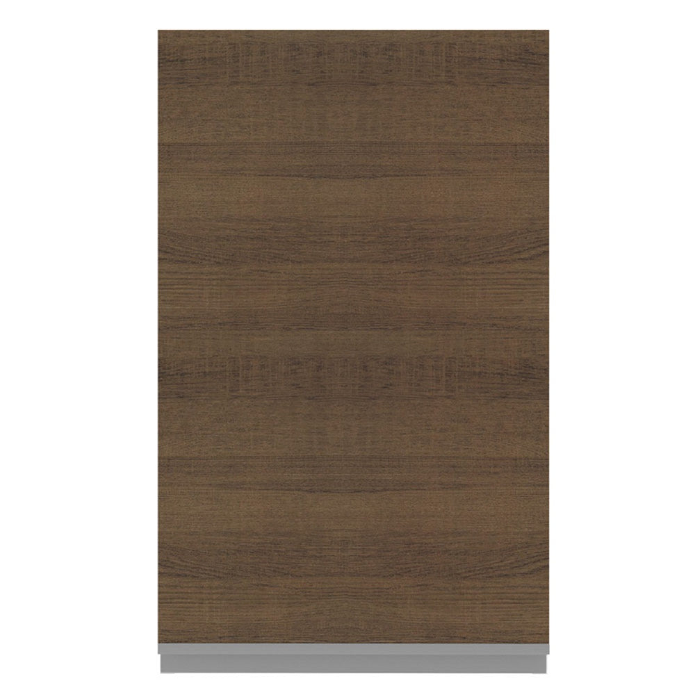 Alacena 40 cm 1 Puerta 2 Compartimentos Blanco/Marrón Glamy Madesa