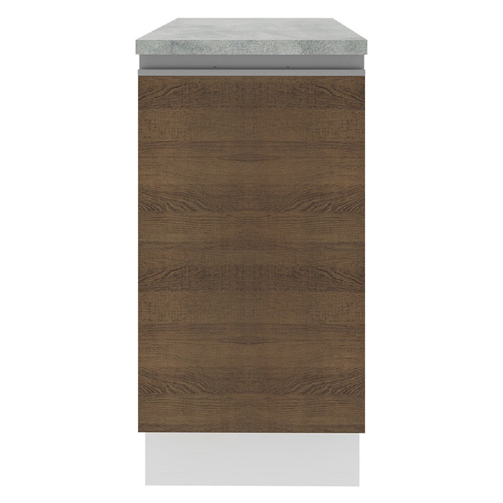Mueble de Cocina Madesa Glamy 40 cm 1 Puerta Blanco/Marrón
