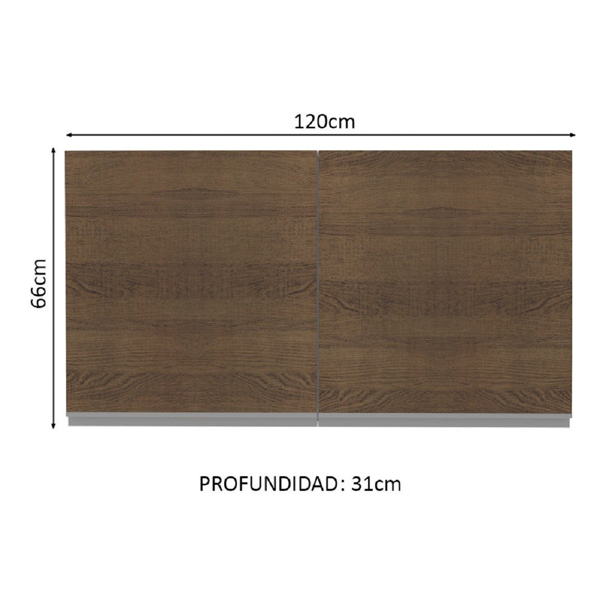 Alacena 2 Puertas 4 Compartimentos Madesa - 120 Cm